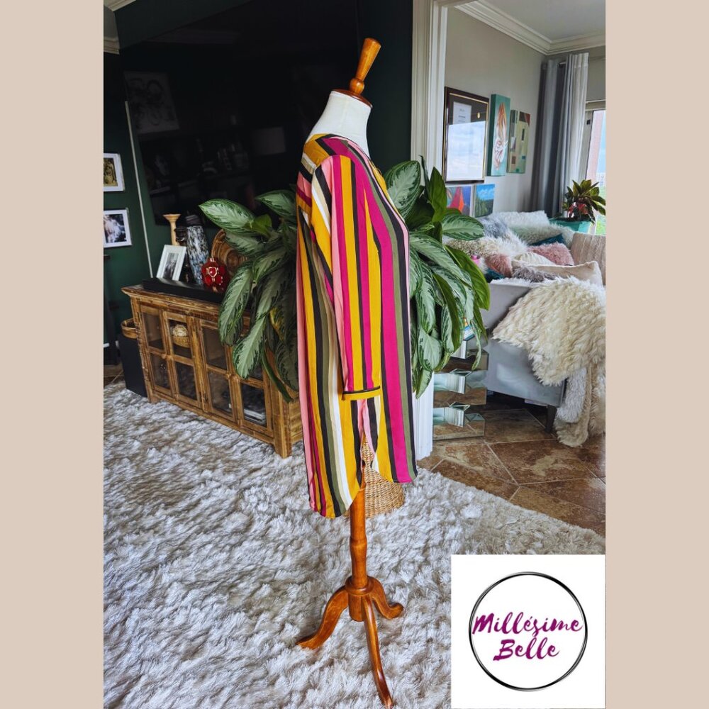 Button Down Multi-Color Striped Tunic - image 5